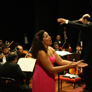 Natalia Dopwell with the Symphony Orchestra of Trujillo Peru