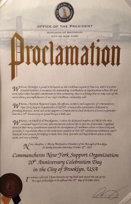 Commancheros President proclamation
