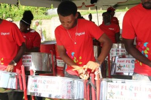 Digicel All Stars provided local music with the sound of steel pan