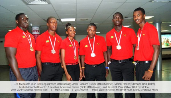 Team Grenada - CARIFTA medallists