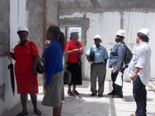 Delegation visiting Top Hill site, Carriacou