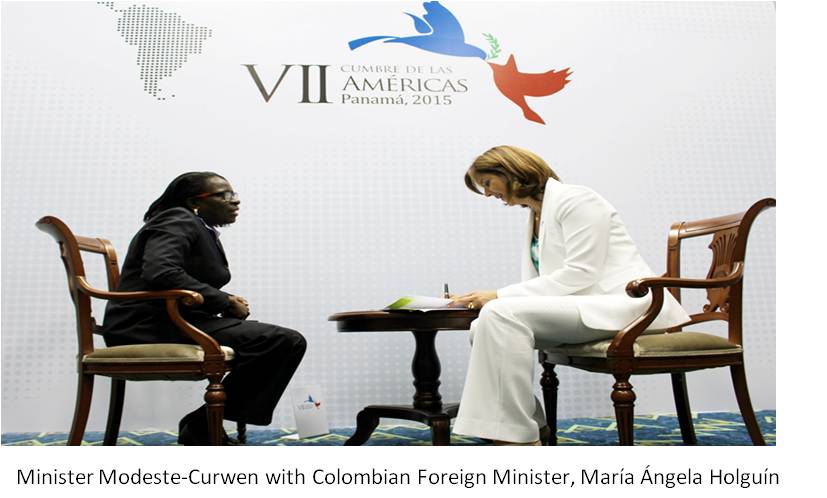 Minister and Colombian counterpart
