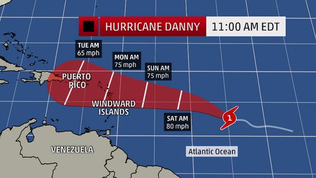 Hurricane Danny — Category 1