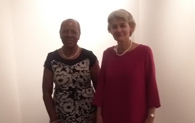Minister Hood and Secretary General UNESCO, Irina Bokova