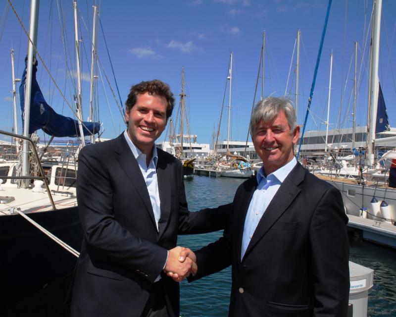 Calero Marinas, committed to hosting the RORC Transatlantic Race for the next three years. José Juan Calero, Managing Director for Calero Marinas and RORC Chief Executive, Eddie Warden Owen