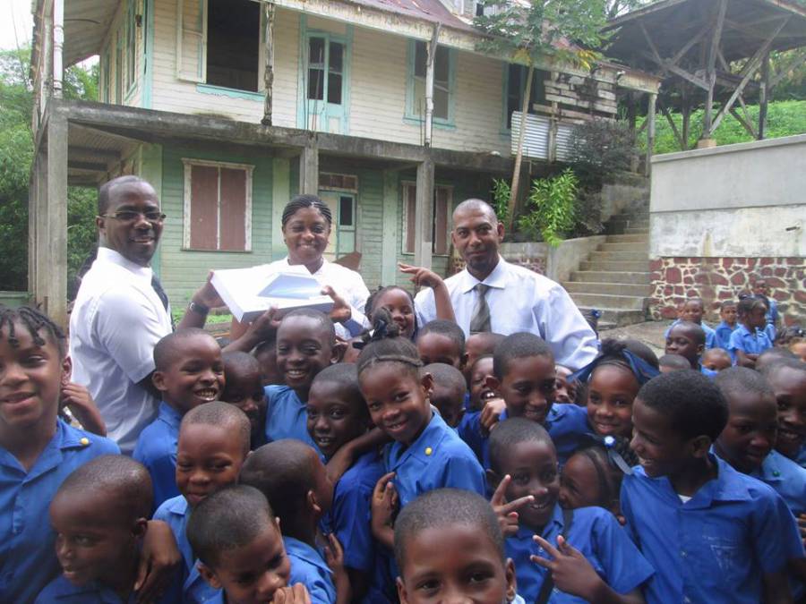Students of St Matthews RC School Presented with their tablets