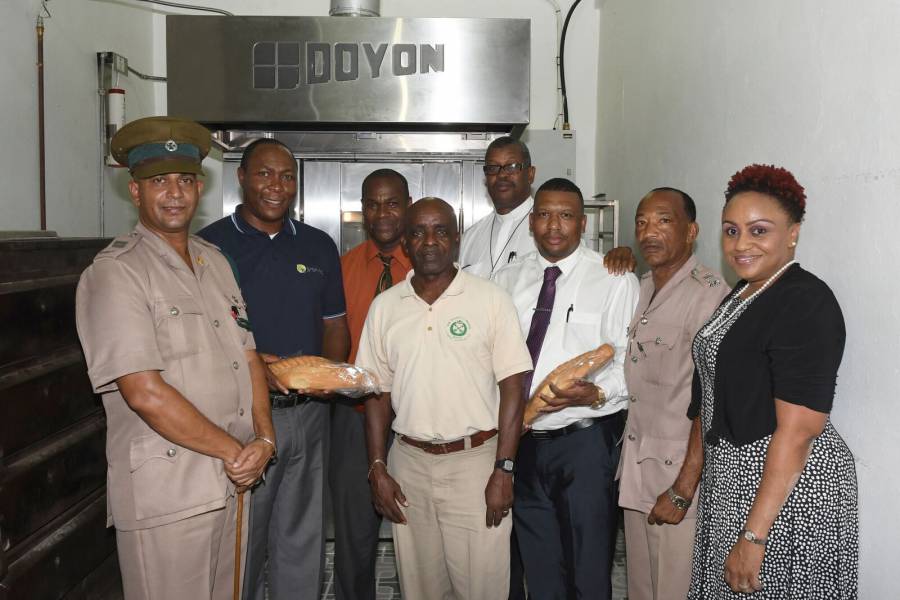 Prison officials along with representatives from grenlec and NLA and Genevieve Gibbs