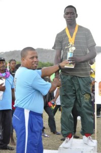 Senator Emmons presenting at Inter-Island Secondary School Sports 2014