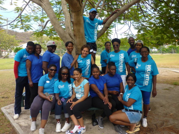 Members of Sandals LaSource SIB team after activity and ready for another 5k