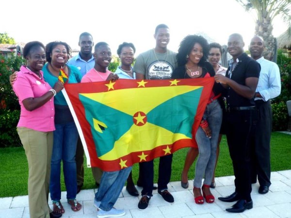 Hotel Manager Kressville Ritchie (far right) and Heads of Departments wish Sandals LaSource ENCORE representatives success