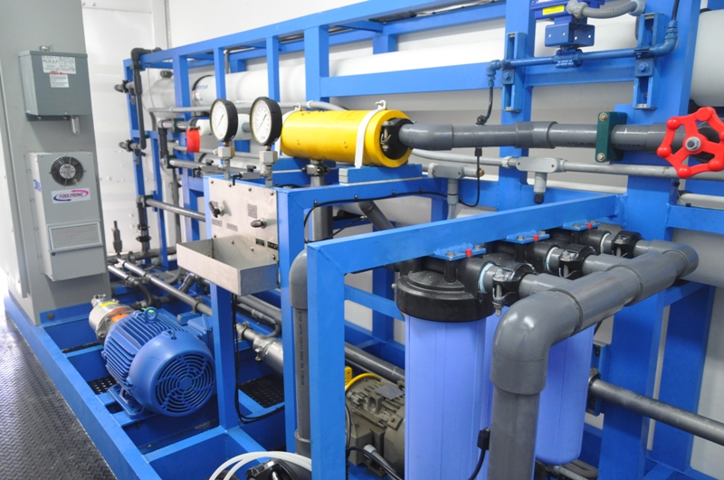 Part of the system set up inside of reverse osmosis  plant.