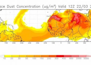 Saharan Air Layer: Weather Bulletin for the State of Grenada for Friday, 22 March