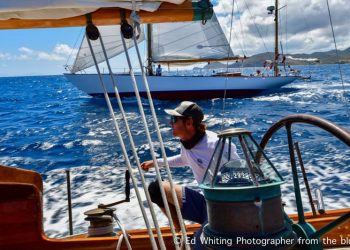 Carriacou’s Alex Goldhill at Antigua Classic Yacht Regatta