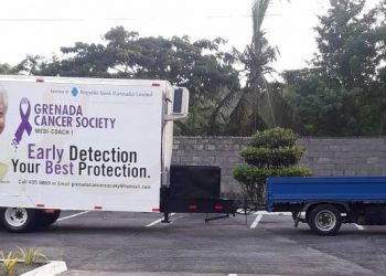 Grenada Cancer Society receives mobile cancer screening unit from Republic Bank
