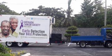 Grenada Cancer Society receives mobile cancer screening unit from Republic Bank