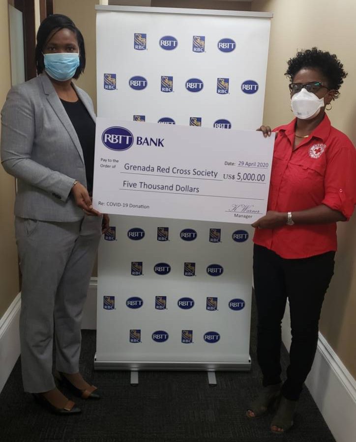 Grenada Red Cross Society receives US$5,000 donation from RBTT