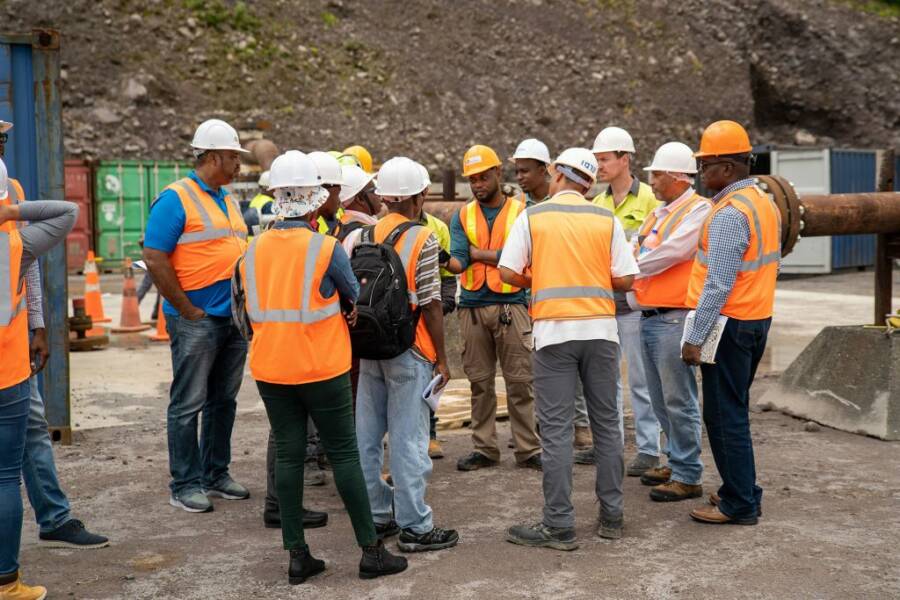 Grenada at geothermal exploration study tour in Dominica