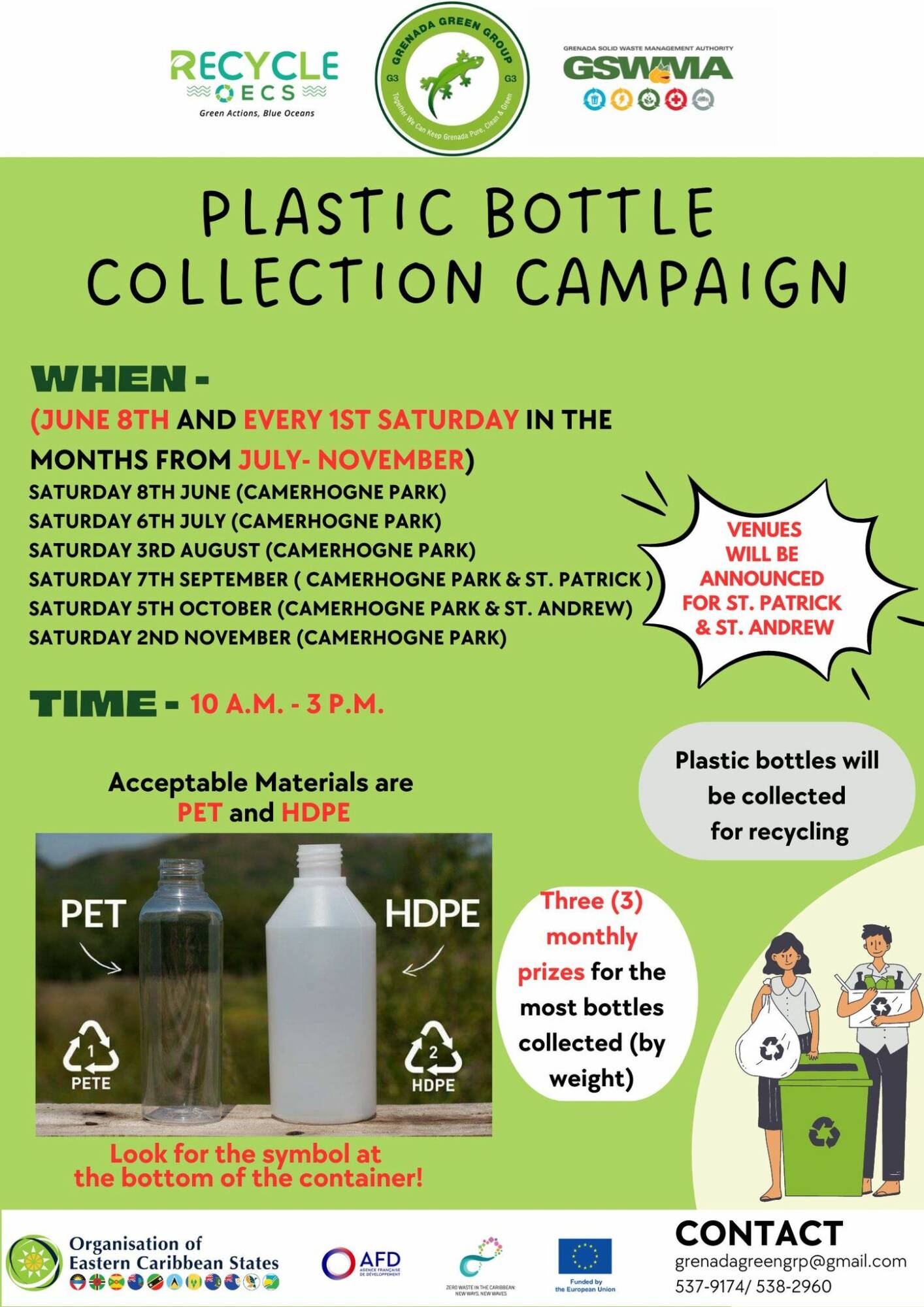 Grenada Green Group Plastic Bottle Collection Campaign
