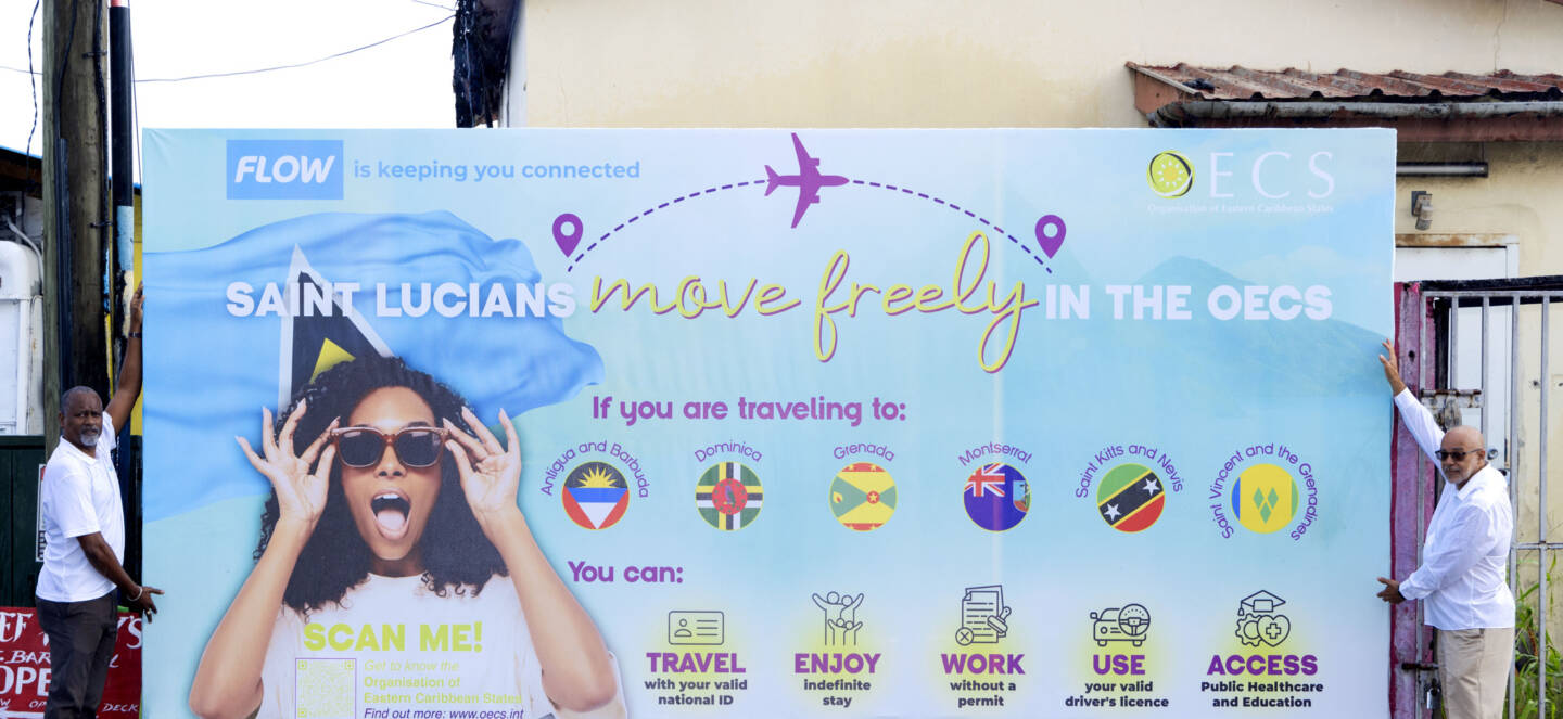 OECS unveils billboard promoting free movement of people