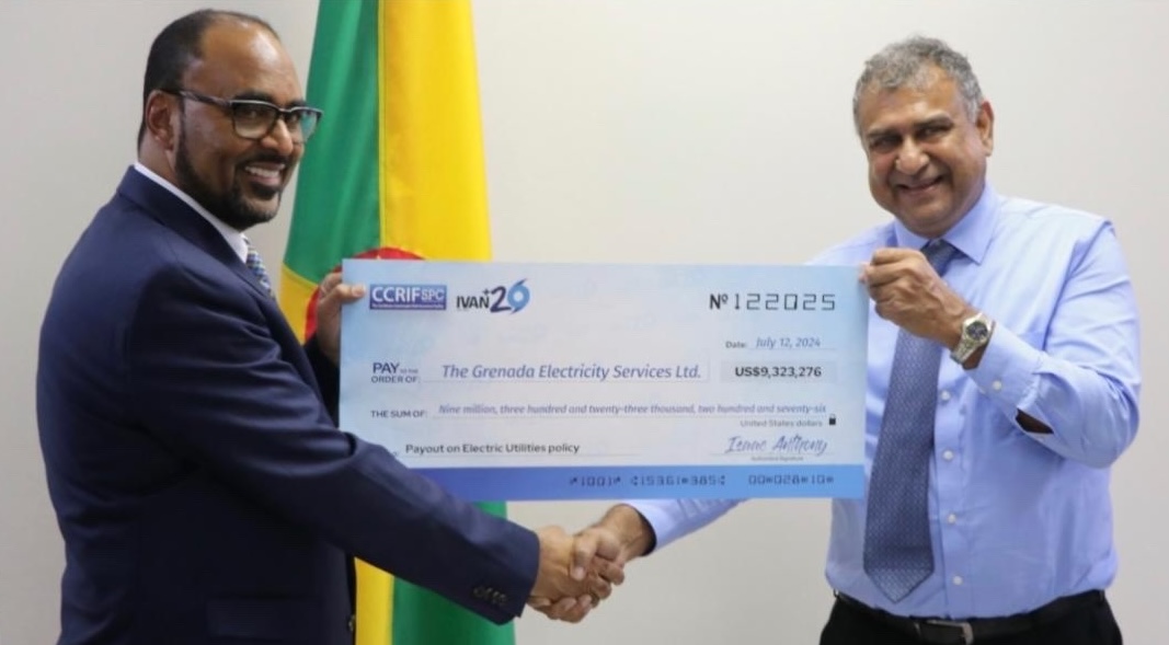Grenlec receives CCRIF payout of pproximately EC$25.1 million