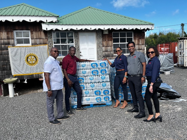 Ram’s donates over 40,000 bottles of water to Rotary Club of Grenada