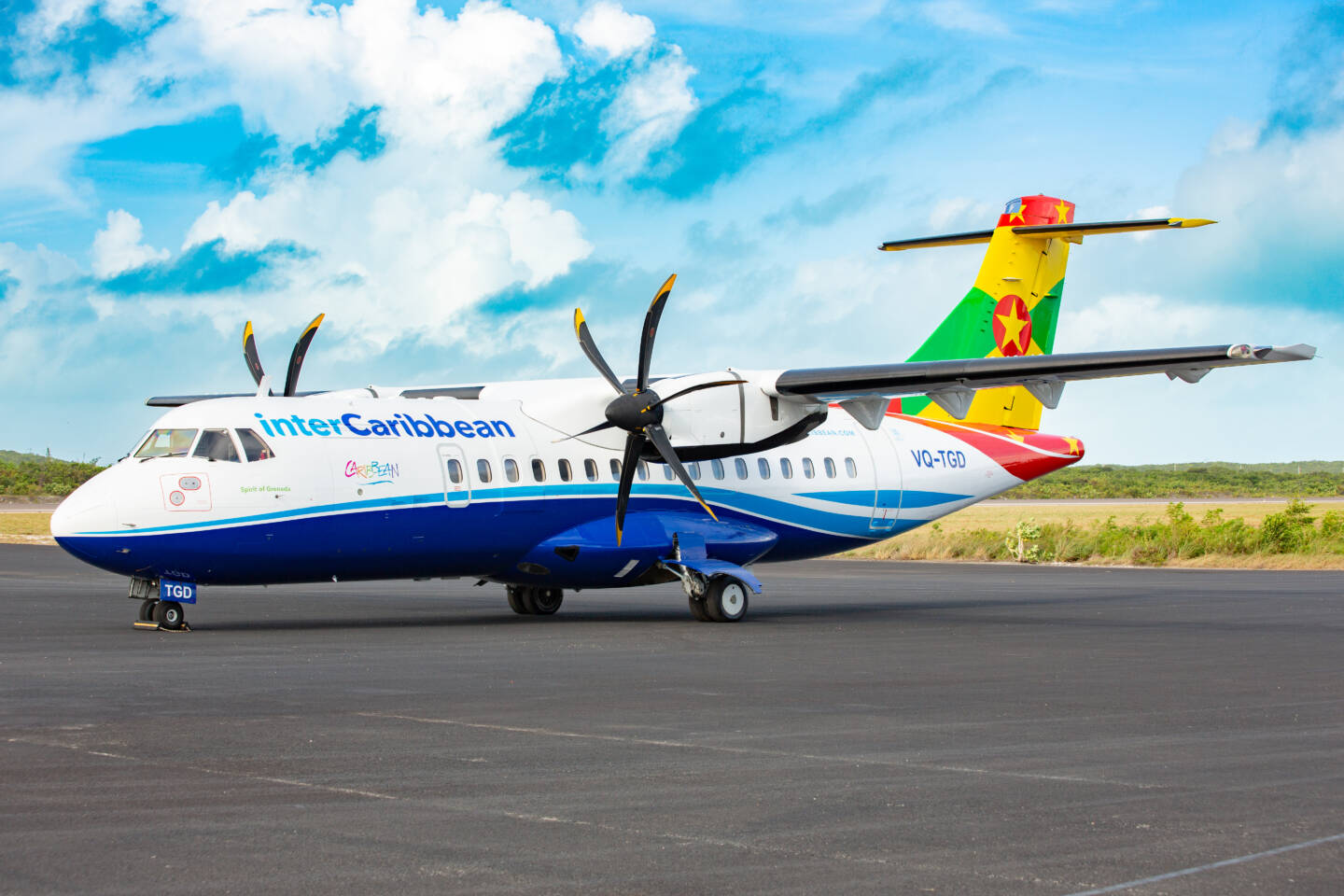 interCaribbean Airways “Spirit of Grenada” aircraft in tribute to Grenada