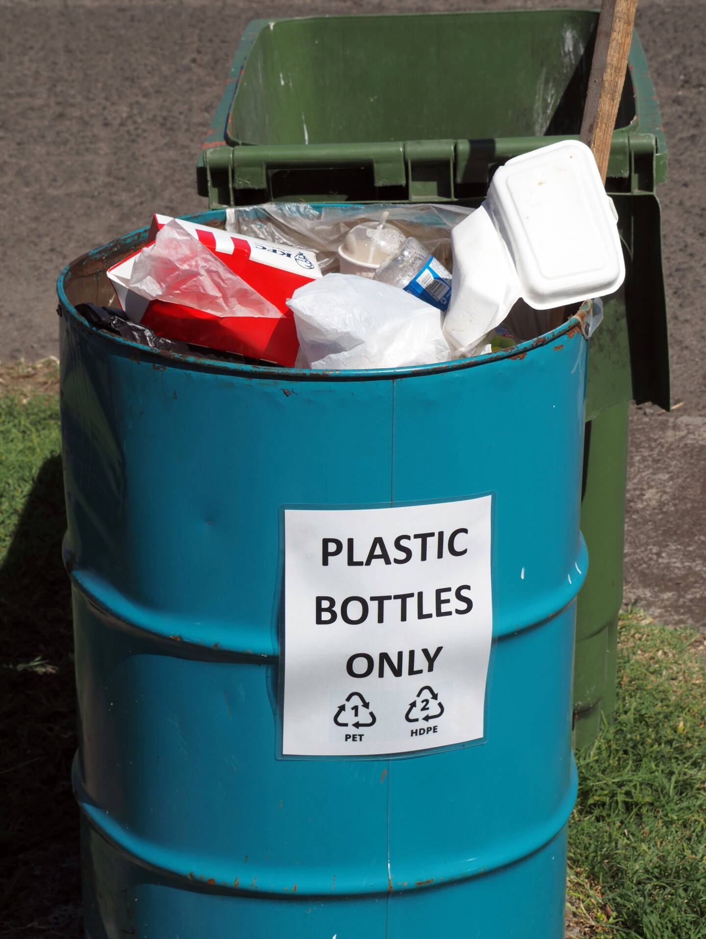 “Plastic Bottles Only” bin abuse