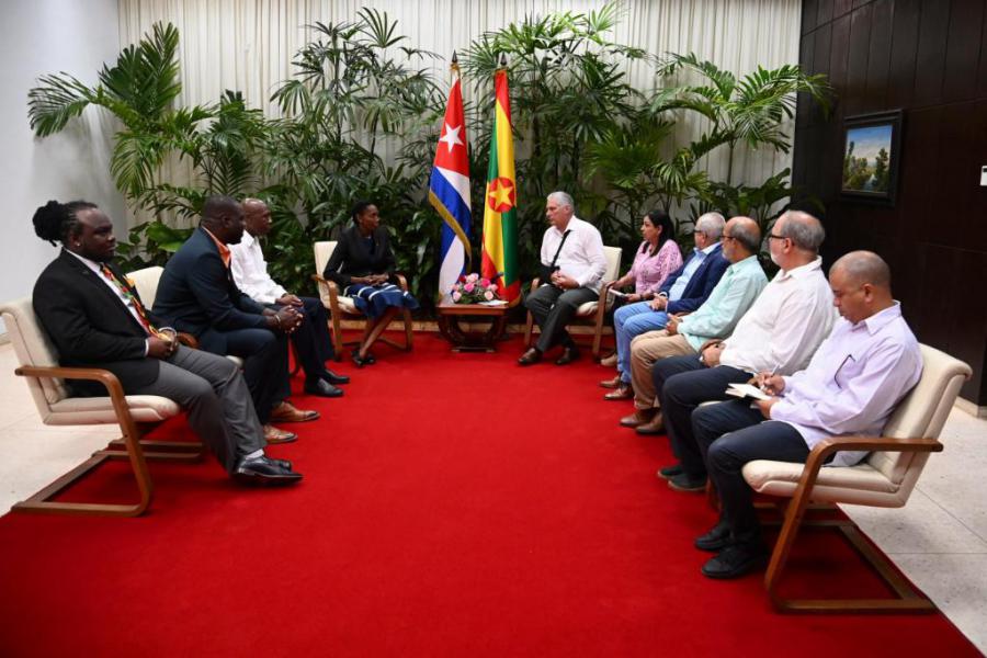 President of Cuba receives delegation of senators from Grenada