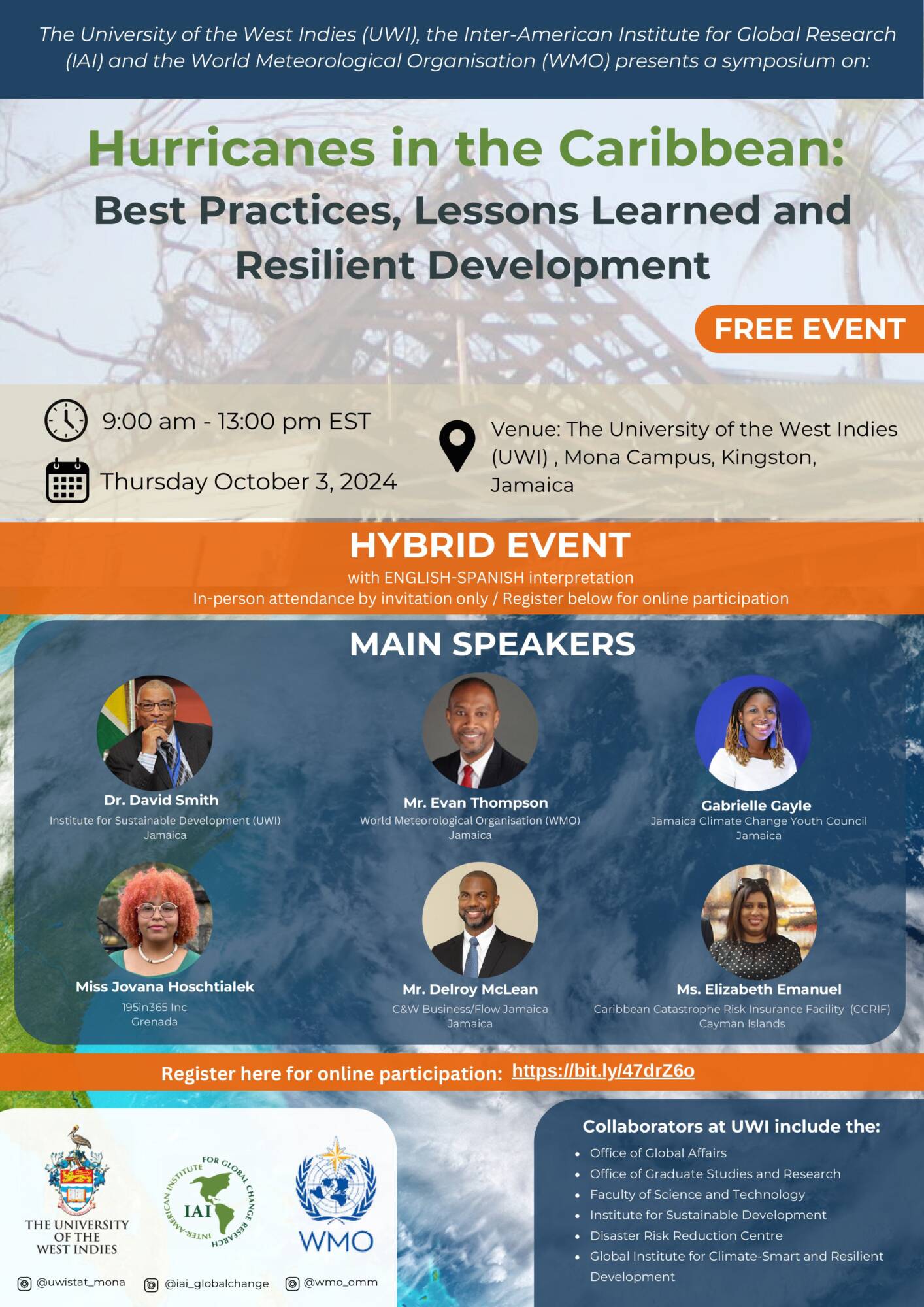 Grenada at UWI–IAI–WMO Hurricane Symposium in Jamaica