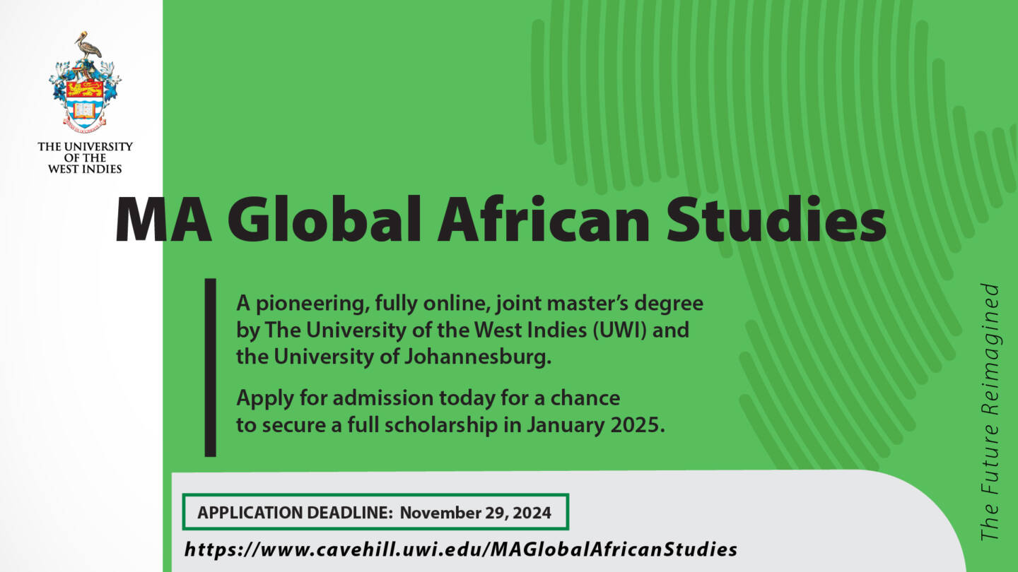 Full scholarships available for first UWI students in joint online MA Global African Studies
