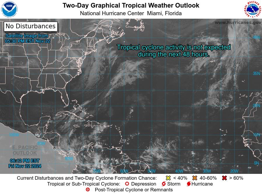Tropical Weather Outlook: Friday, 22 November 2024 (8 pm)