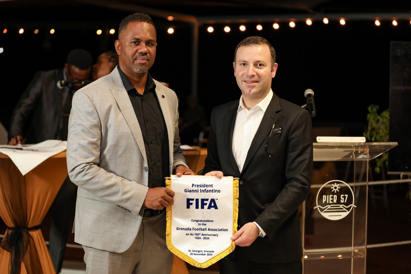 GFA and FIFA Exchange Commemorative Gifts at GFA’s Centennial Awards Ceremony