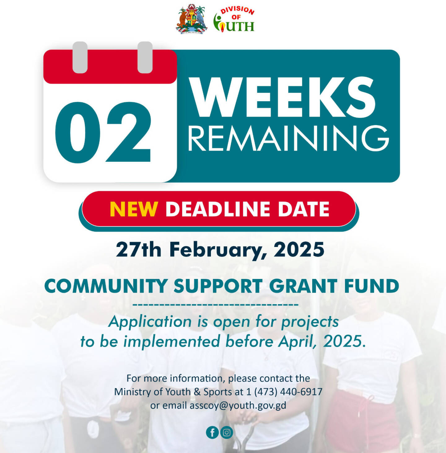 Deadline extension for proposals for Community Grant Support Programme  