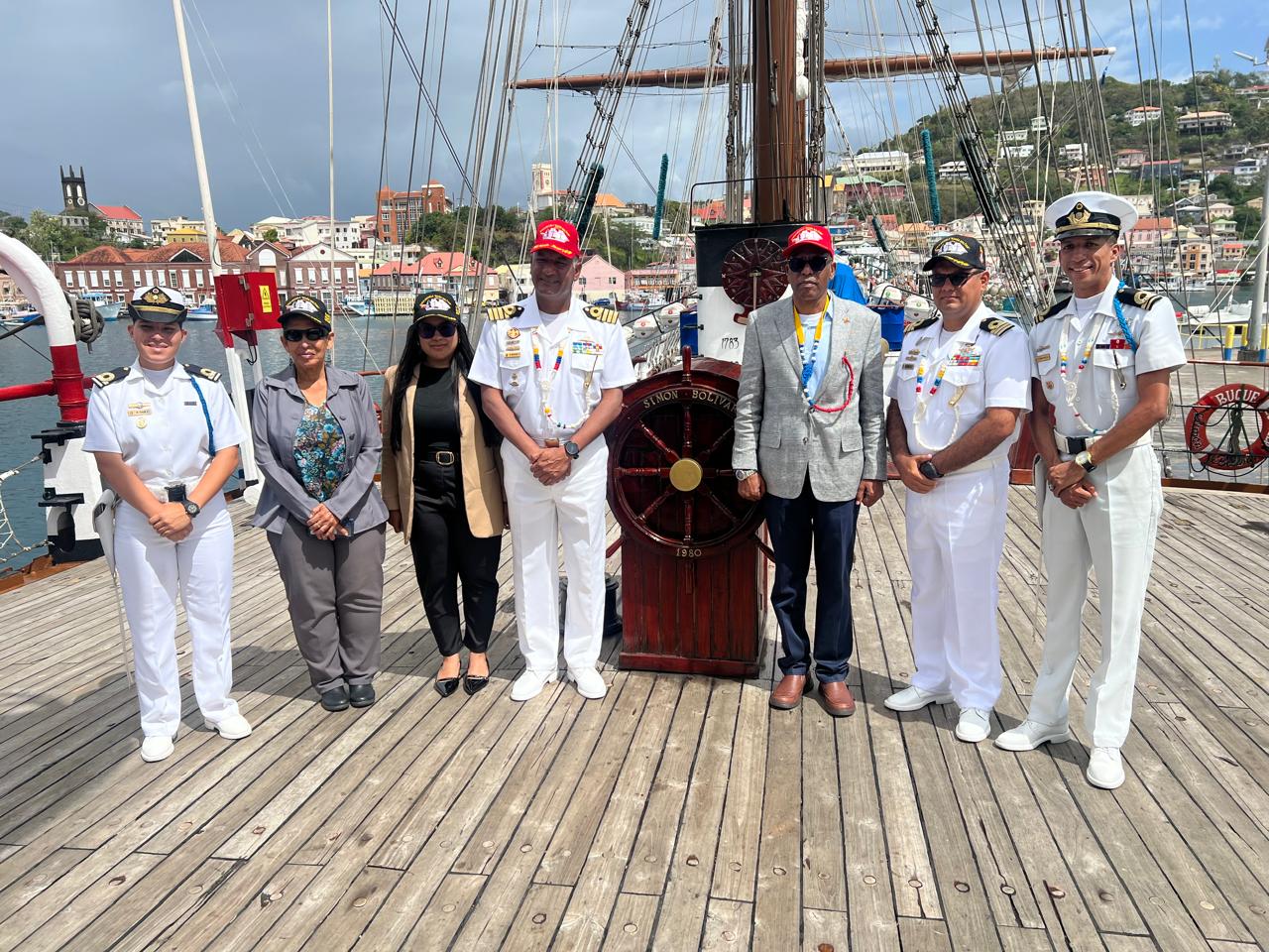 Reception of Training Vessel Simón Bolívar in Port of St George, Grenada
