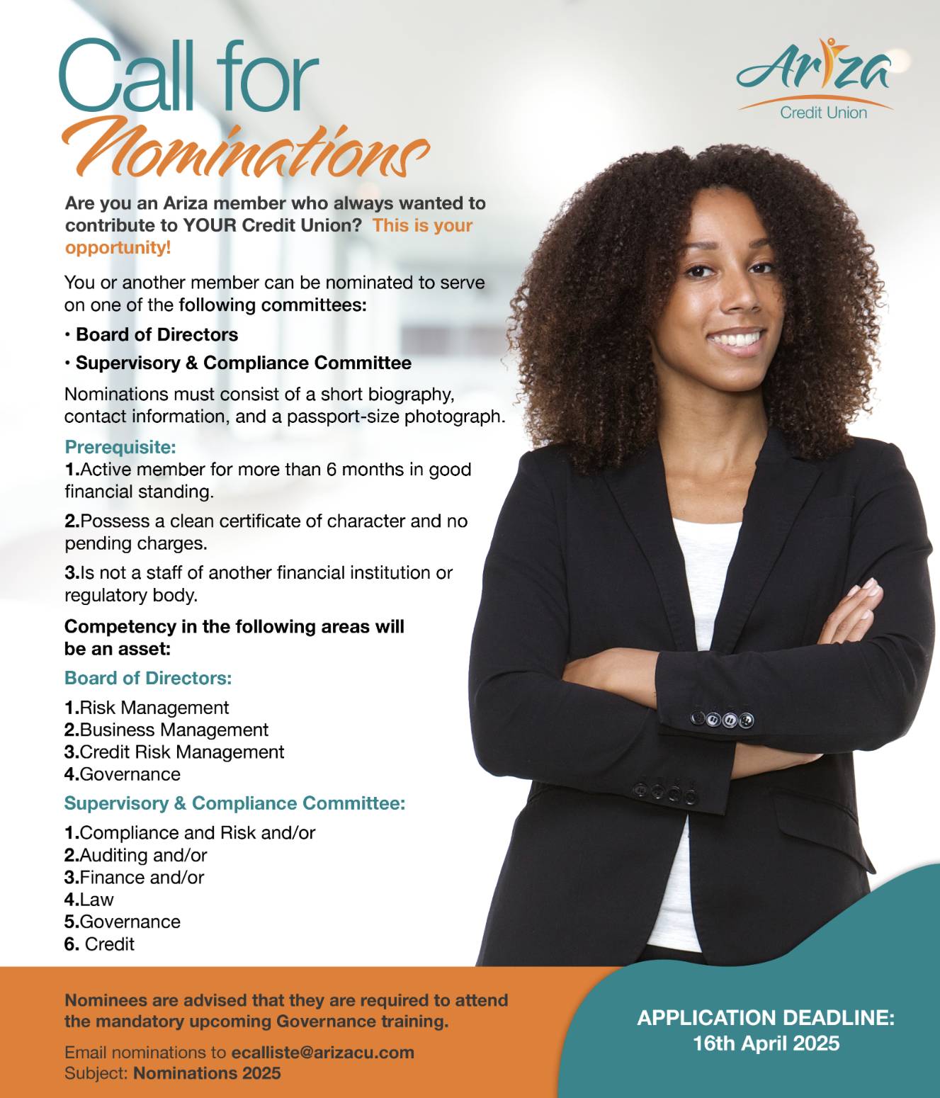 Ariza: Call for Nominations