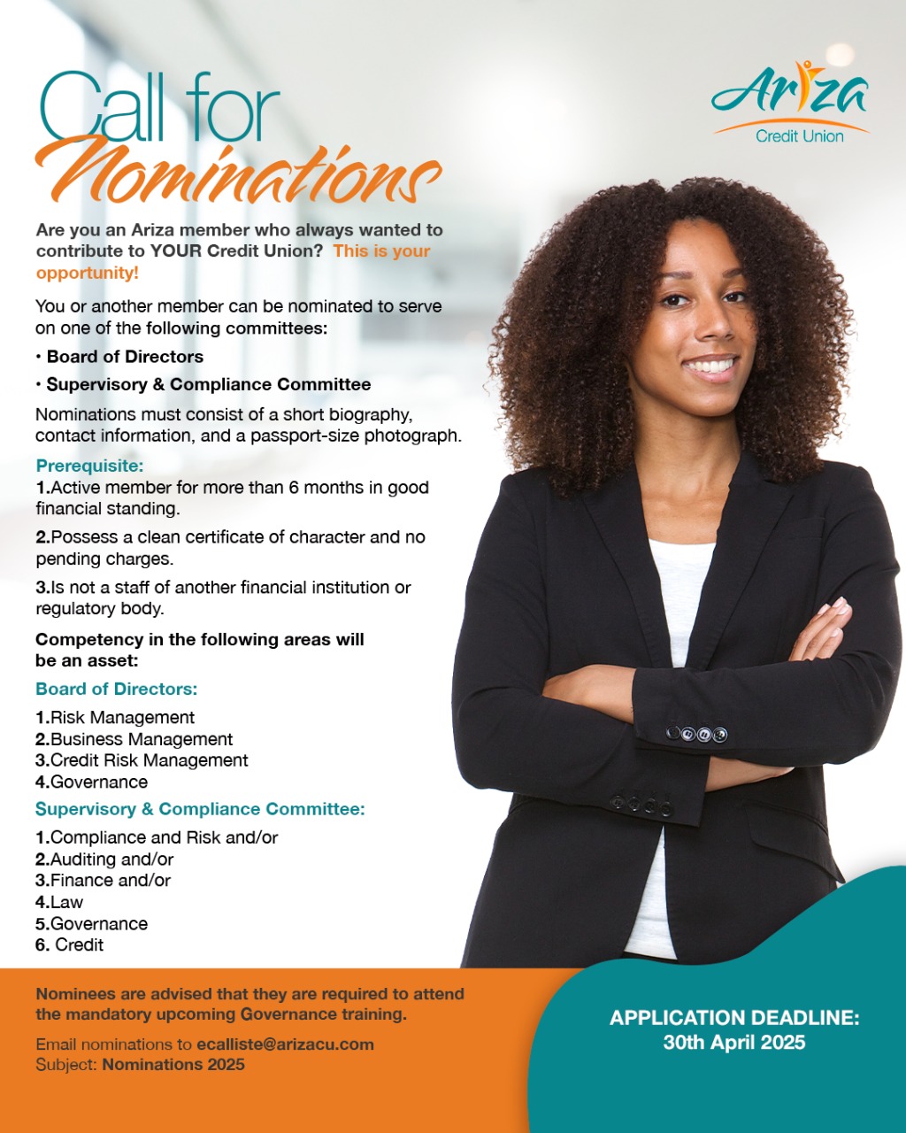 Ariza: Call for Nominations
