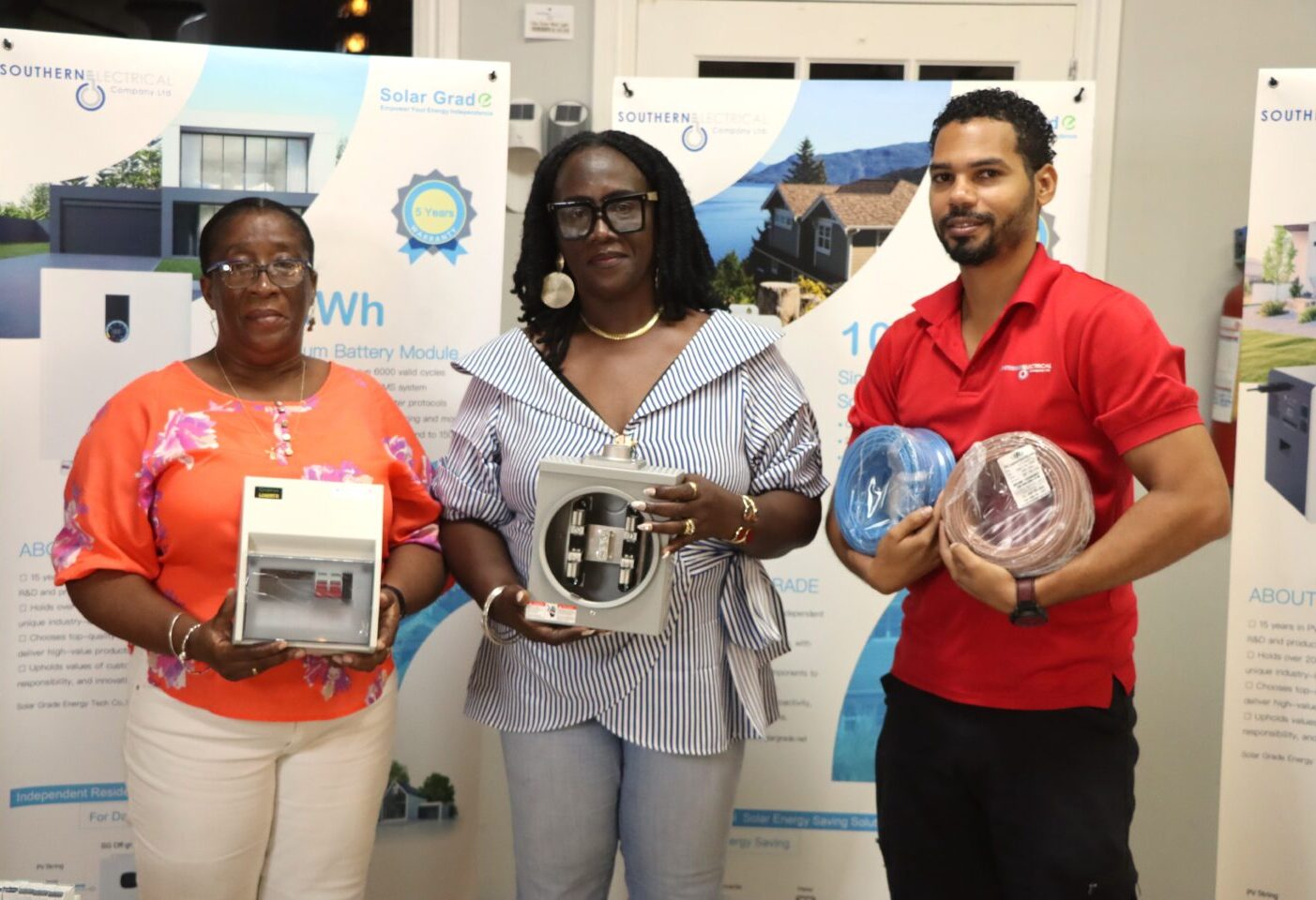 Southern Electrical donates to Chantimelle fire victims