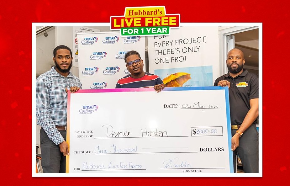 Denver Hosten wins $2000 worth of paint supplies in the Hubbard’s “Live Free for 1 Year” promotion
