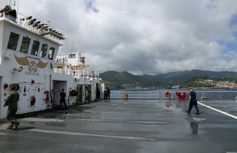 USNS Comfort departs Grenada during Continuing Promise 2025