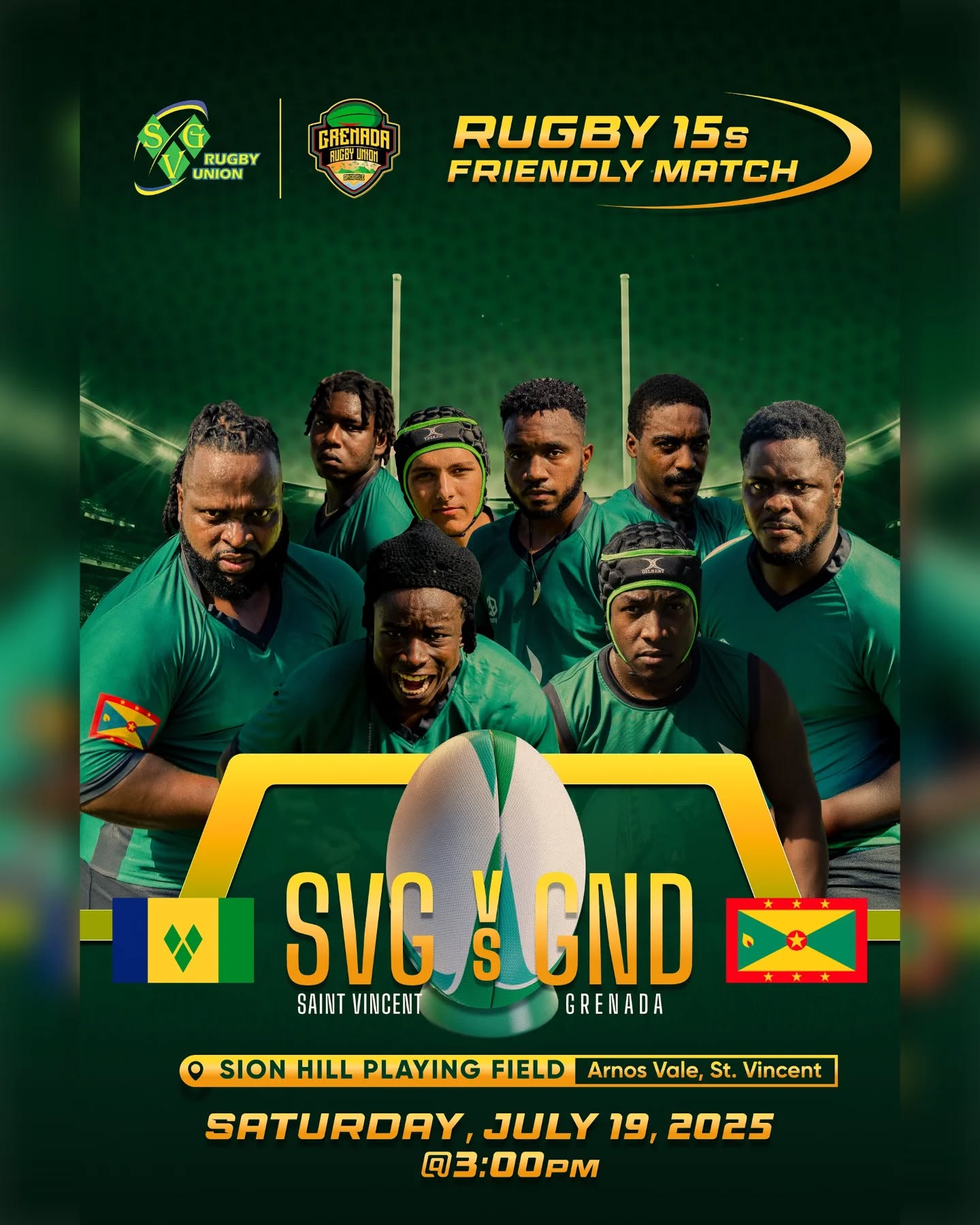 SVG vs GND Rugby 15s friendly match