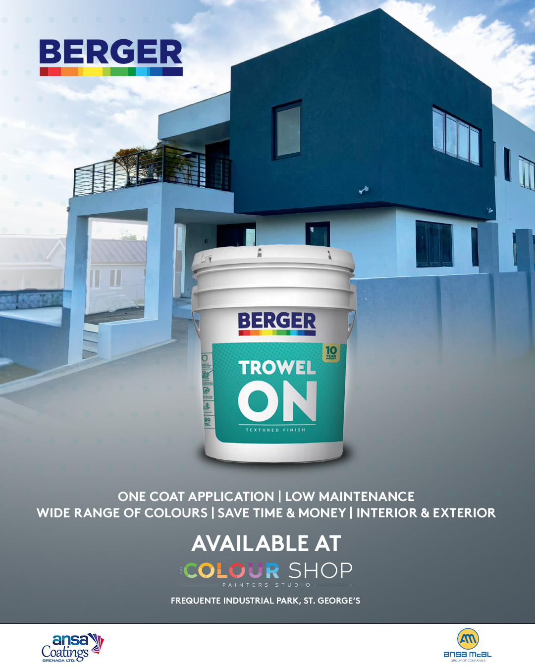 ANSA Coatings Grenada Ltd launches Berger Trowel-On