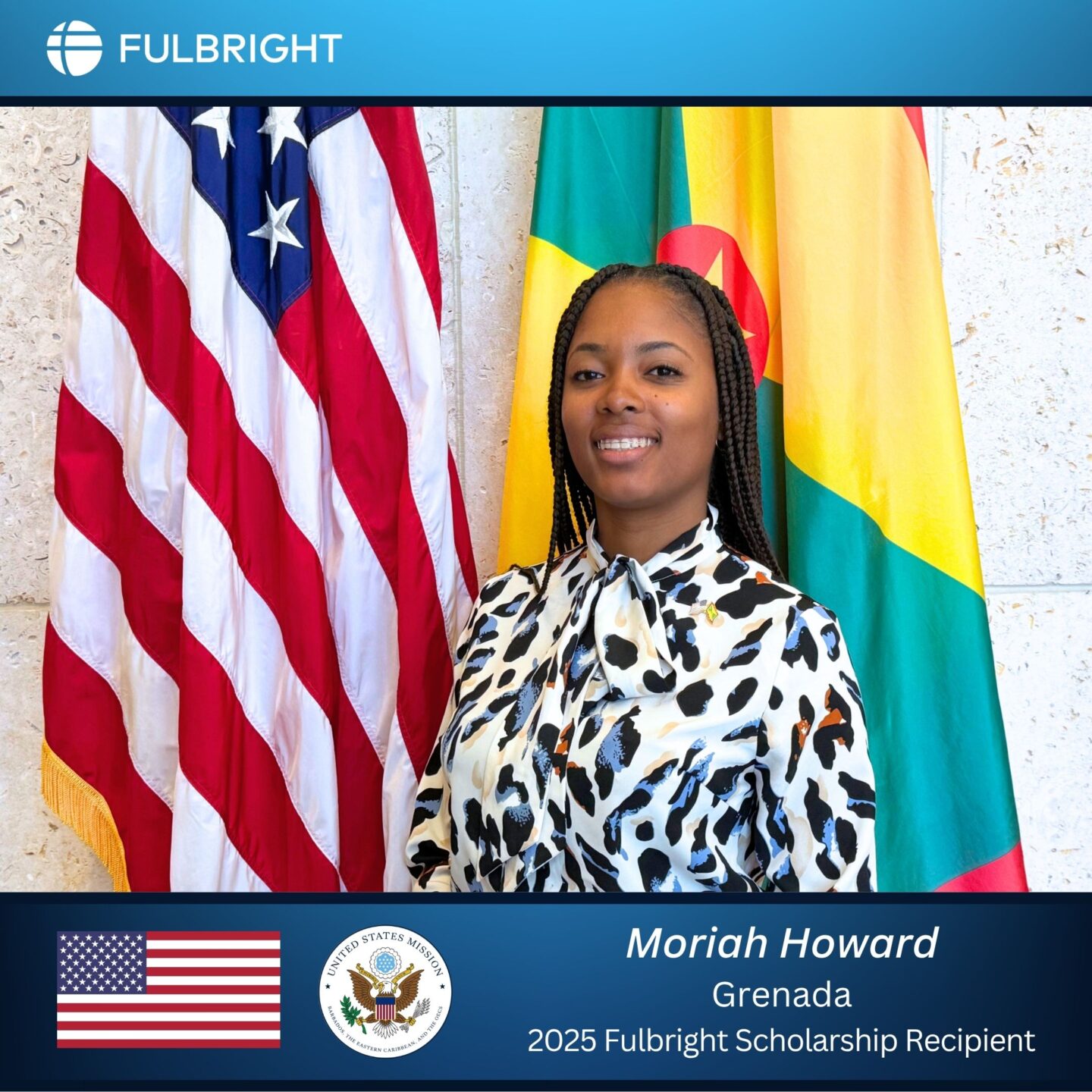 Grenadian national selected for prestigious Fulbright Scholarship