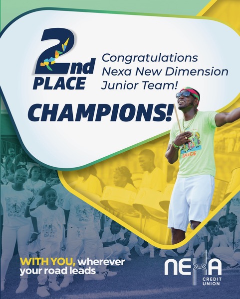 Nexa Credit Union congratulates Junior and Senior Steelband teams