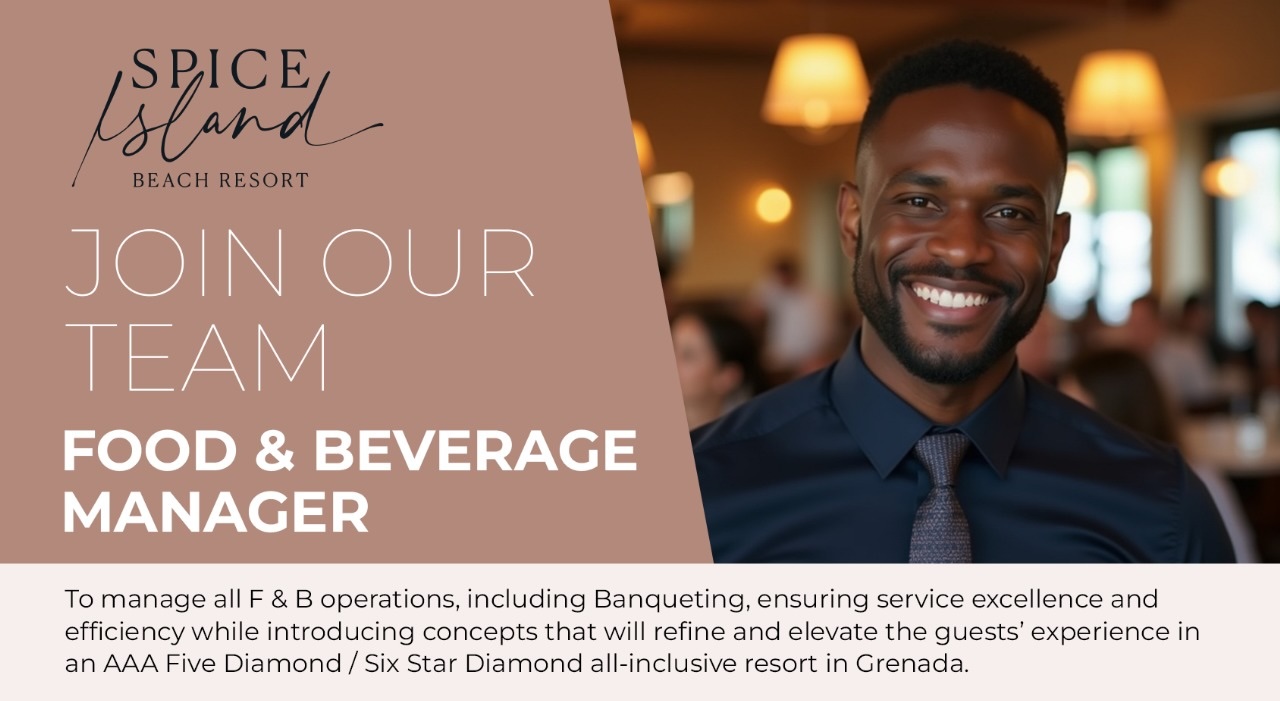 Spice Island Beach Resort: Join Our Team! Food & Beverage Manager