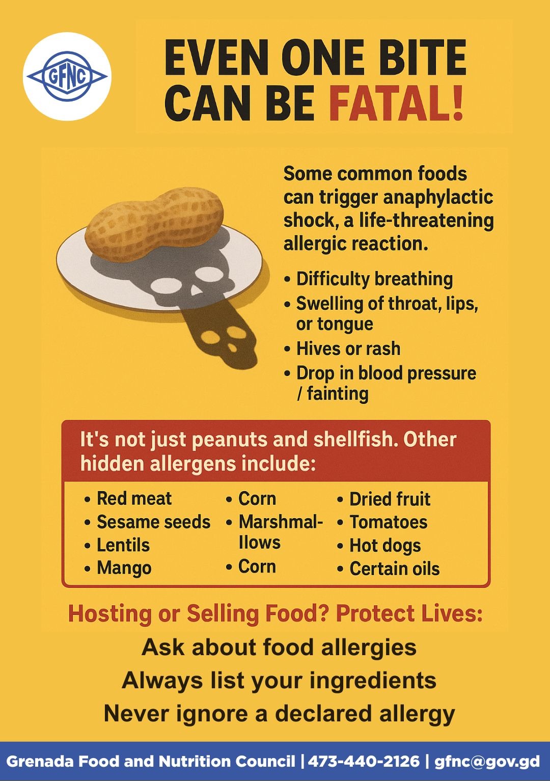 Warning: Certain ingredients can cause death