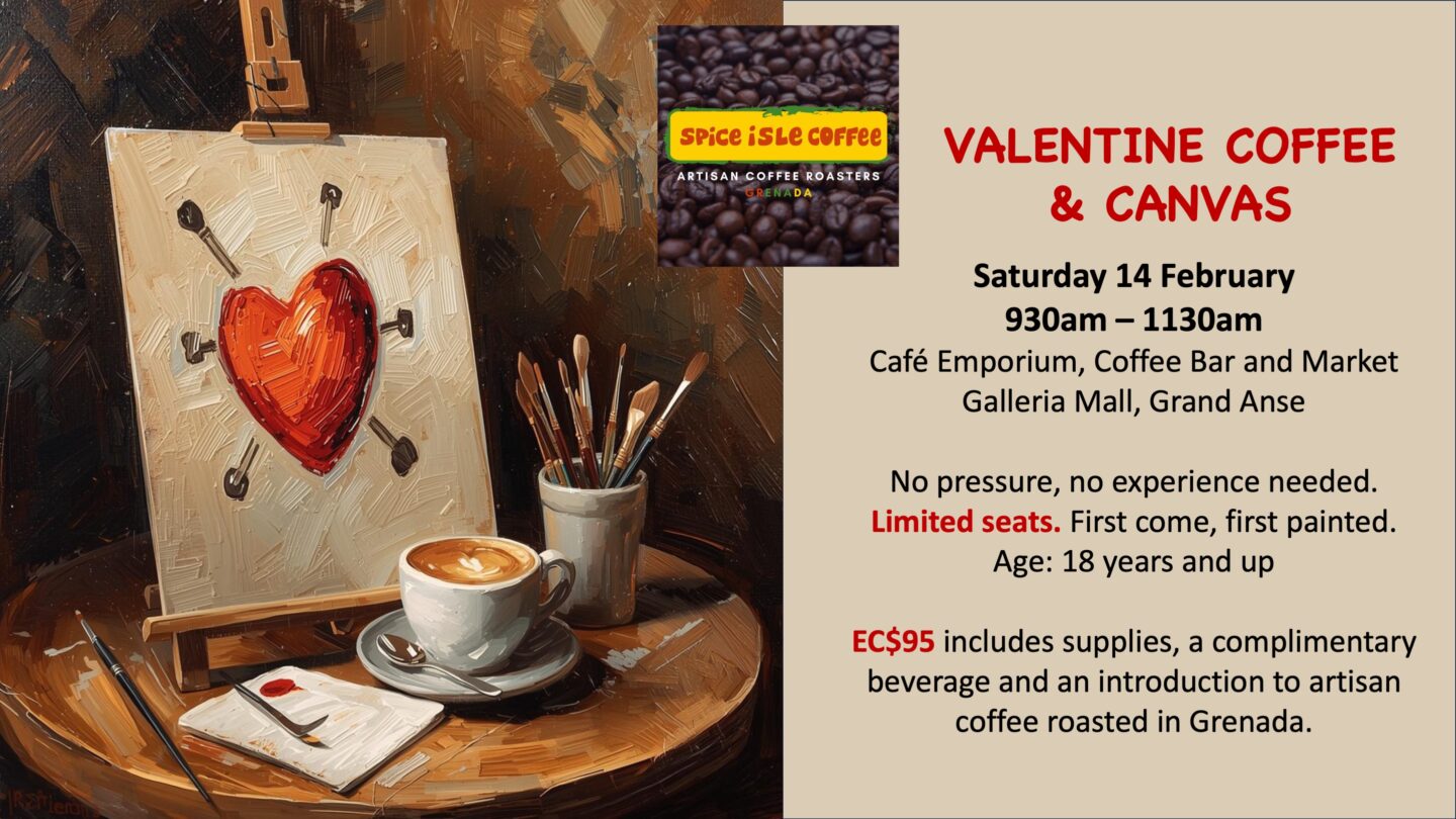 Valentine morning Spice Isle Coffee & Canvas paint event