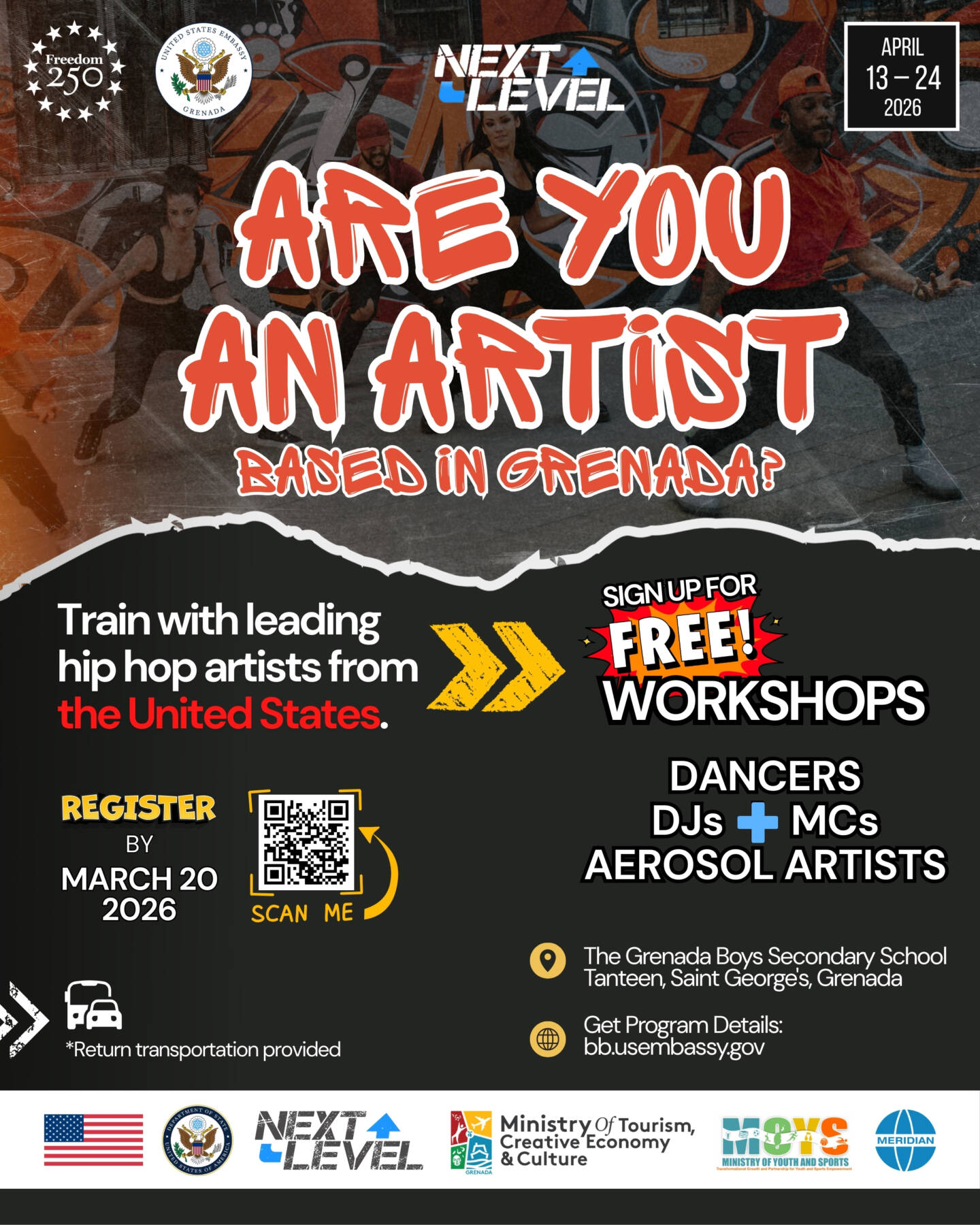 Registration is now open for the Next Level Hip Hop Exchange