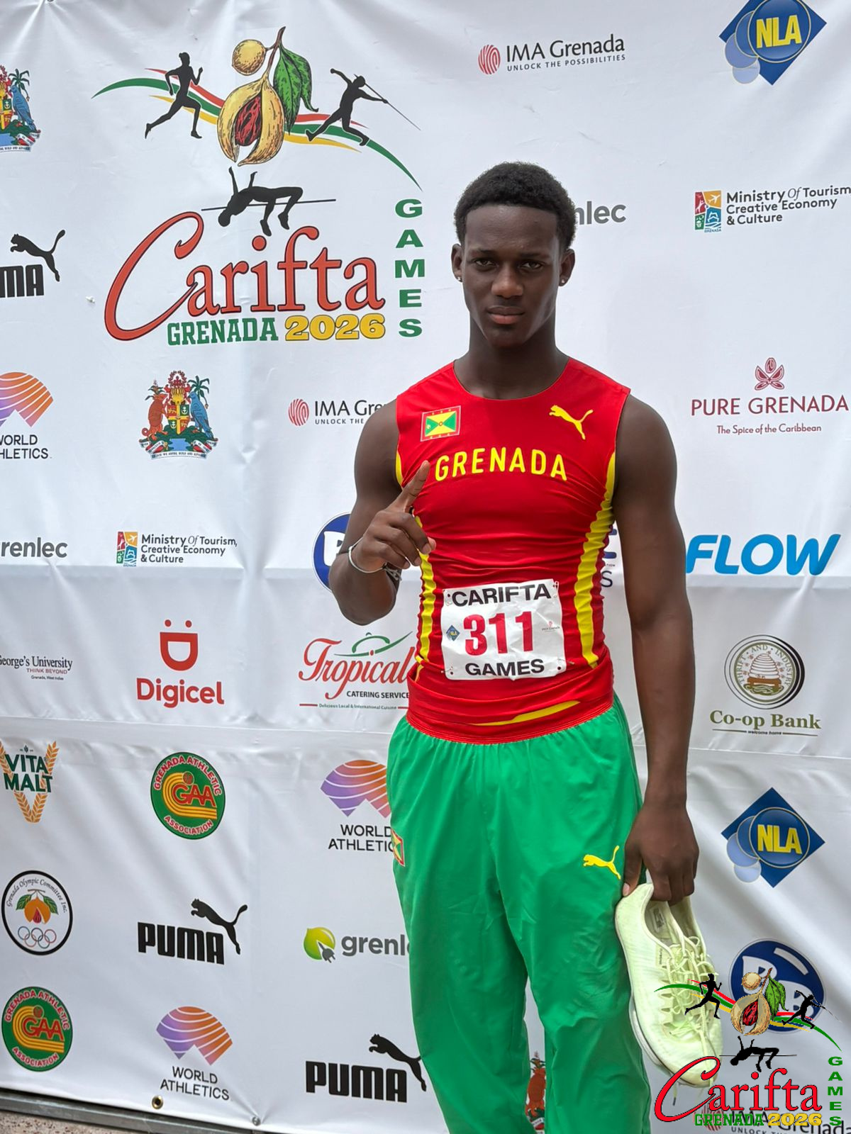 Javid Noel becomes Grenada’s 3rd‑ever CARIFTA Octathlon Medallist