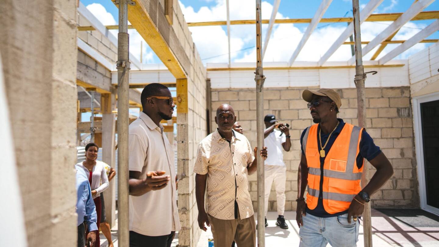 Minister Andrews tours major infrastructure projects across Carriacou